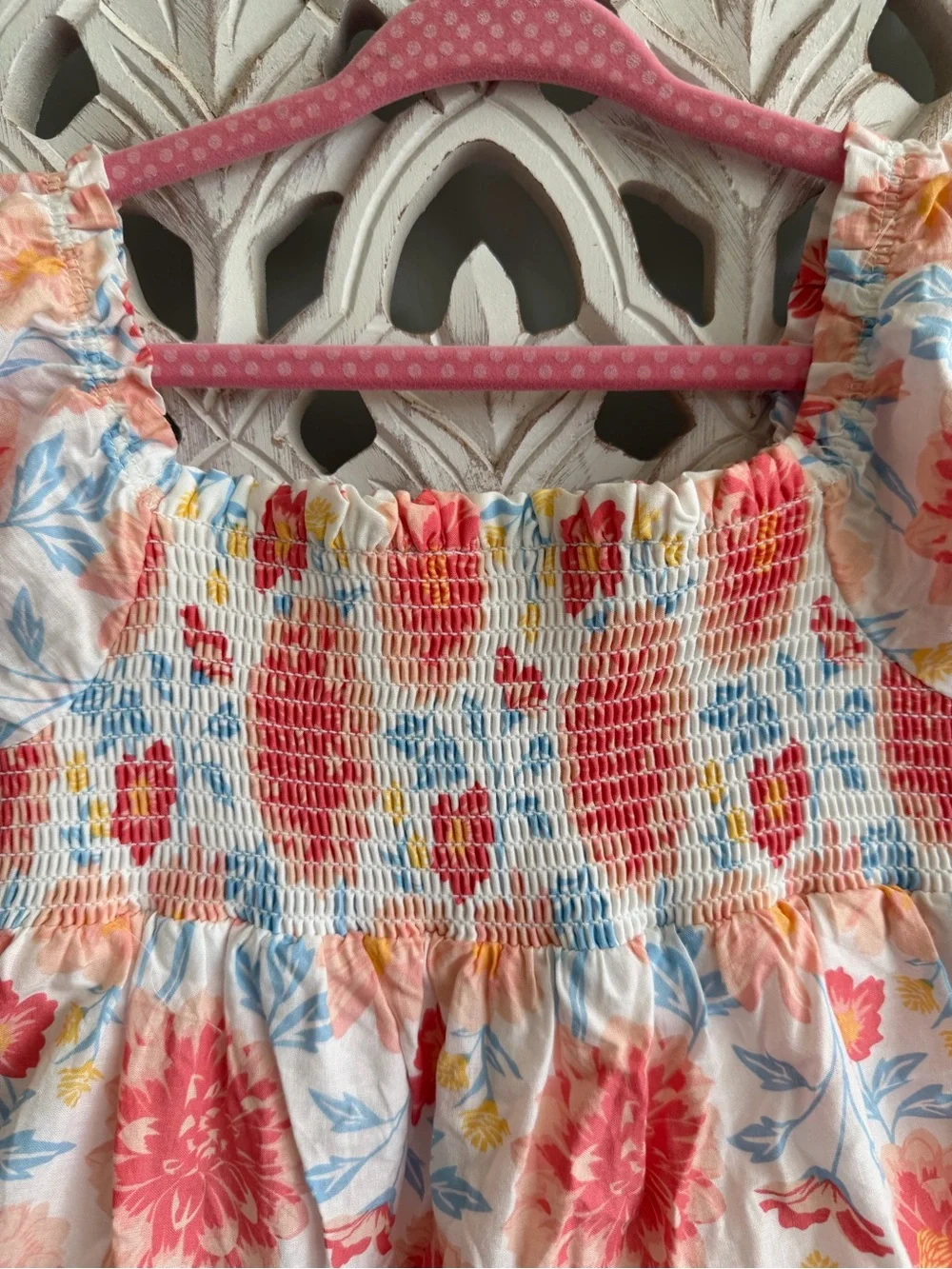 Joie Smocked Puff-Sleeve Dress, 3T